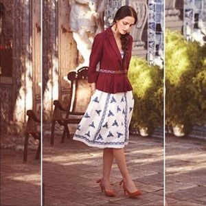 Anthro | Tabitha Burgundy Blazer Jacket Size Medium